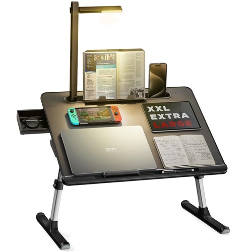 Laptop bed tray - with, led